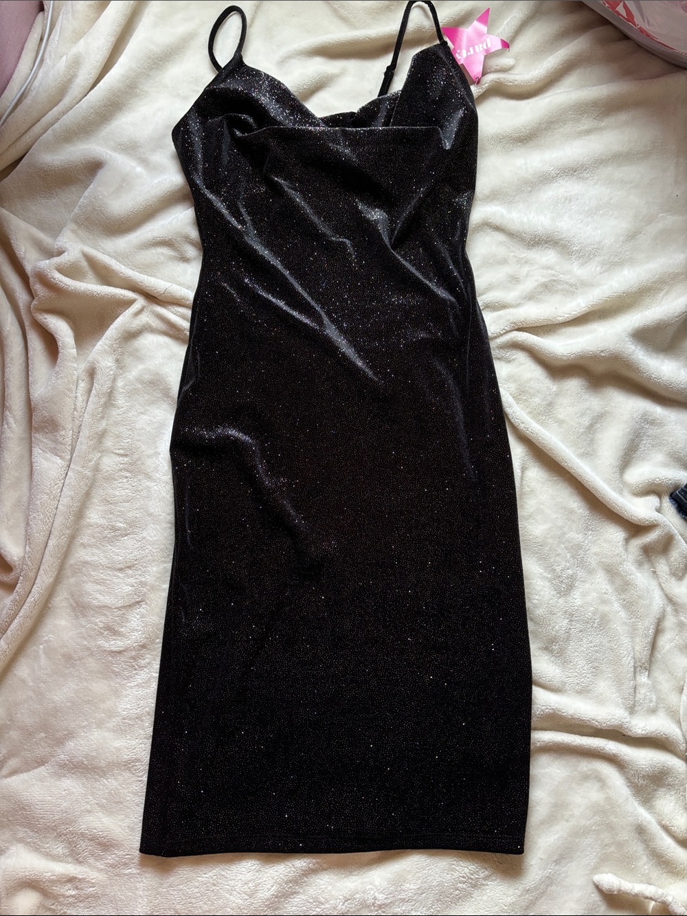 Iris Black Sparkle Midi Dress